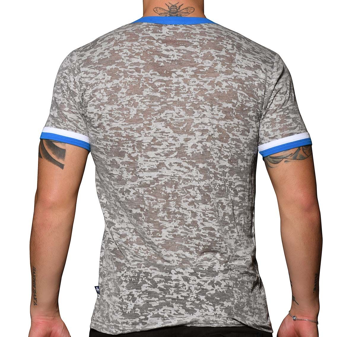 Andrew Christian T-Shirt PHYS. ED. VARSITY BURNOUT TEE 10328, gris