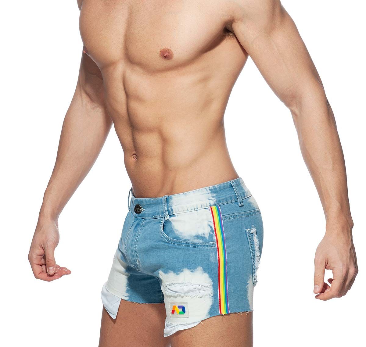 Addicted Shorts en denim PRIDE MINI JEANS AD939, azul