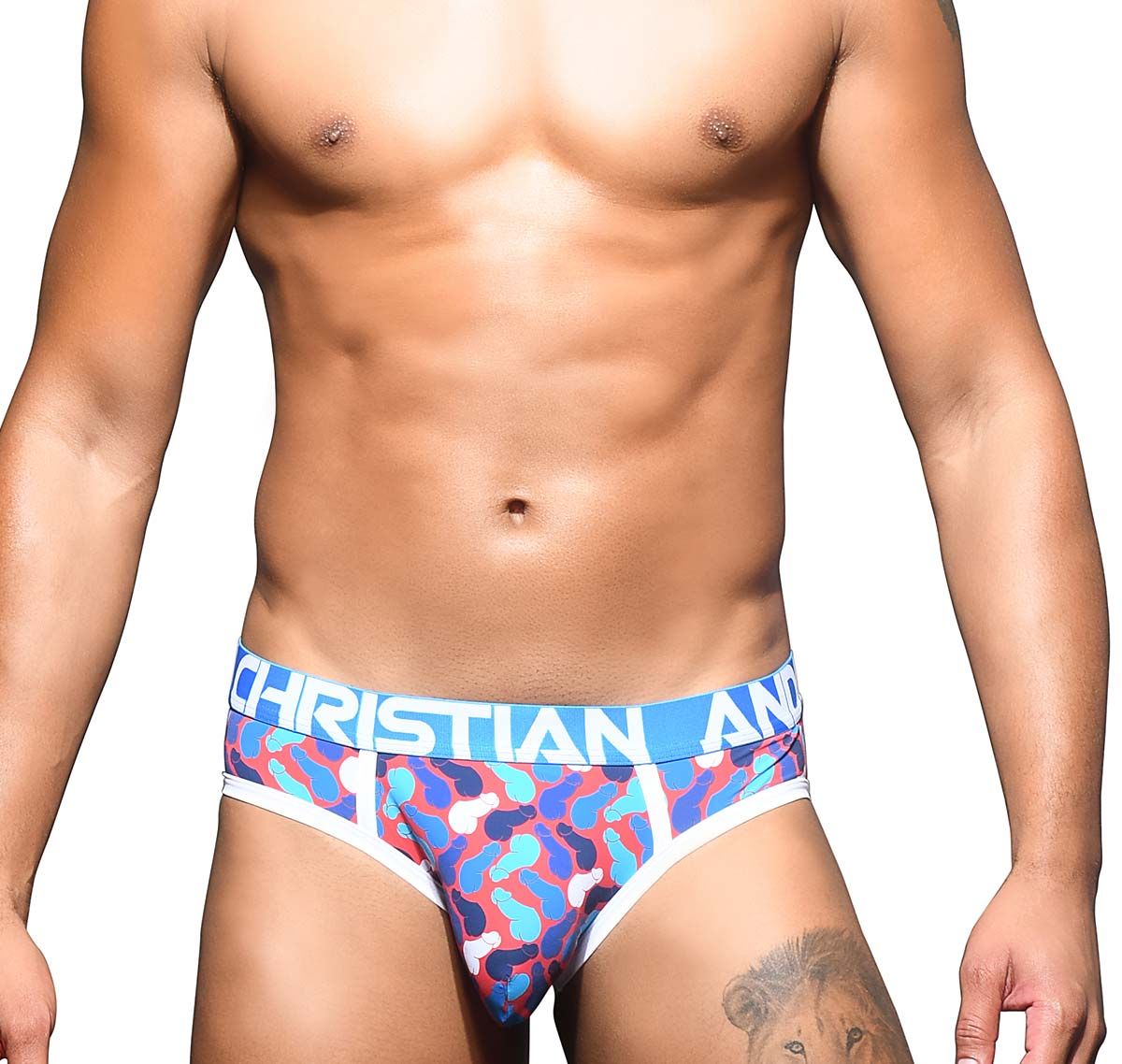 Andrew Christian Slip MEMBER ARMY BRIEF w/Almost Naked 91871, multicolor