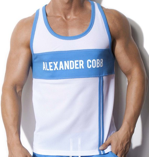 Alexander COBB Tank Top Athletic Wear TANK TOP BLUE, blau