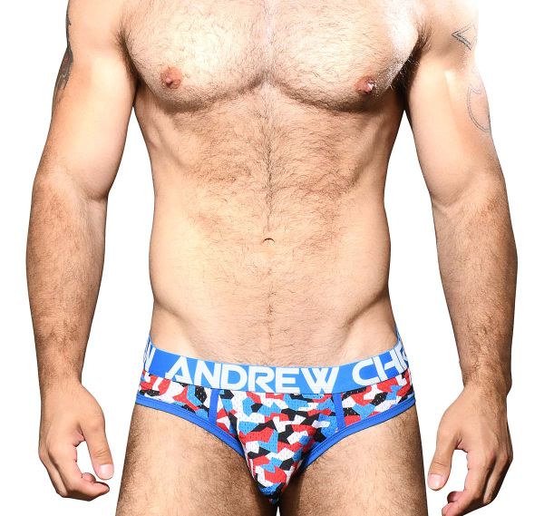 Andrew Christian Slip GEOMETRIC MESH BRIEF w/ ALMOST NAKED 92290, multicolore