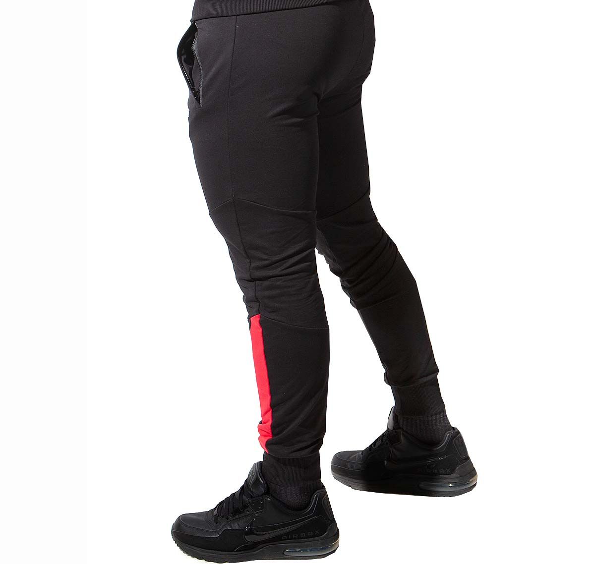 Alexander COBB Pantalón deportivo PANTS BLACK RED, negro