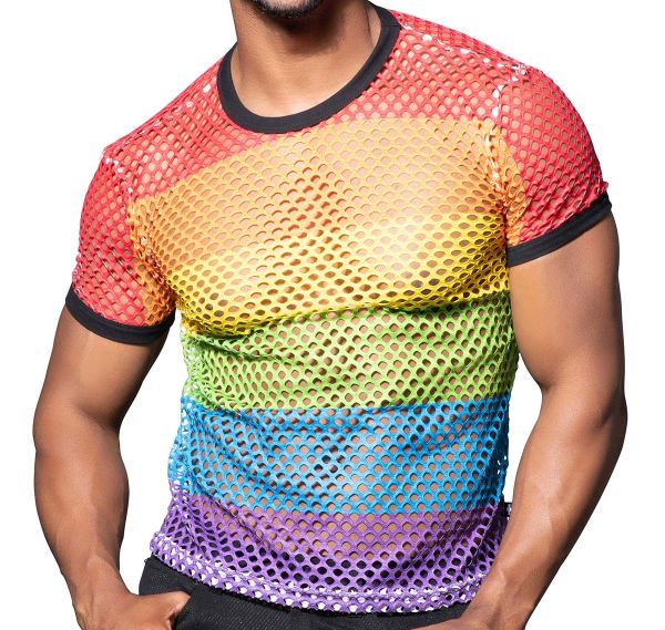 Andrew Christian T-Shirt PRIDE MESH TEE 10399, multicolor