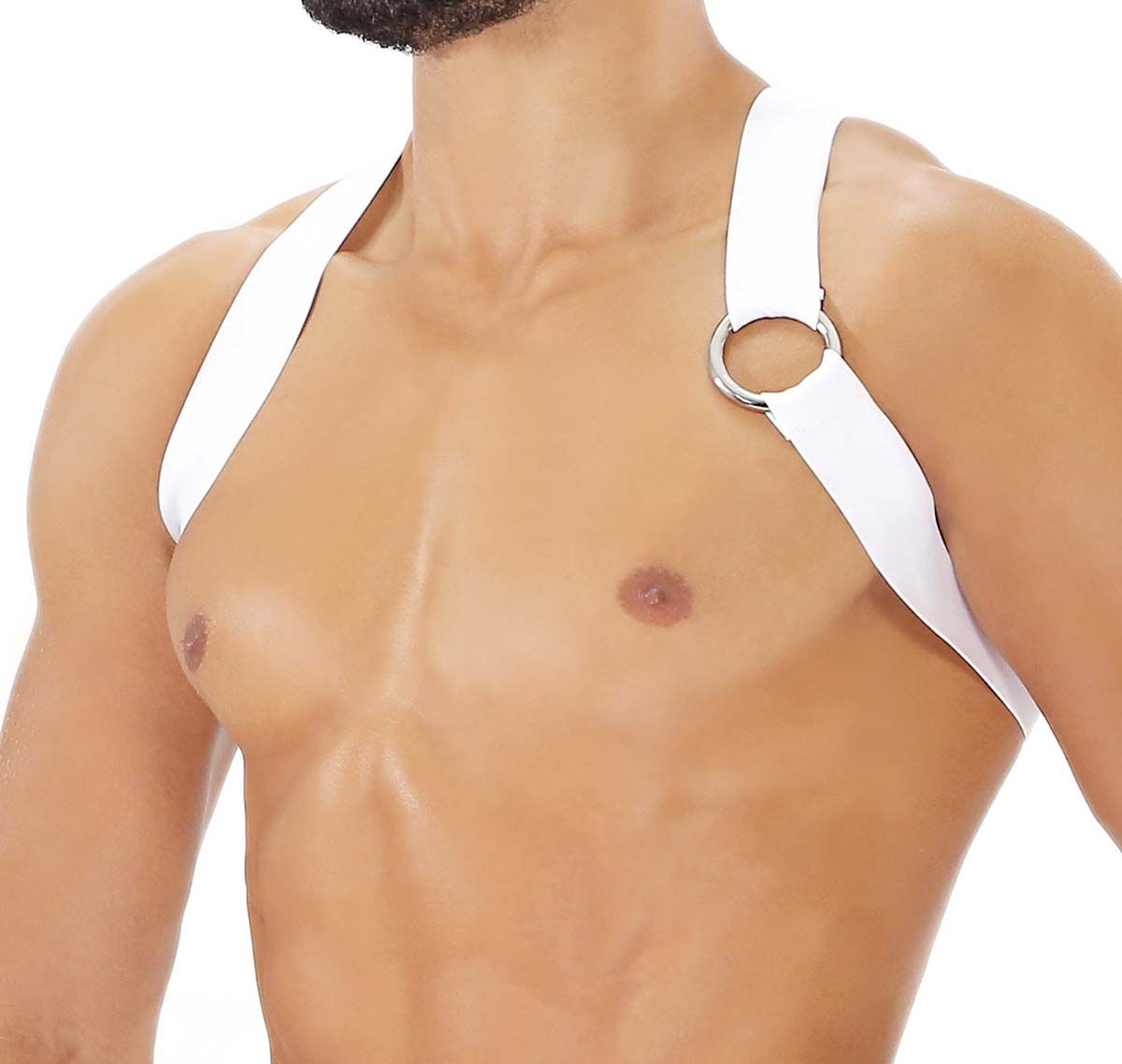 TOF Harnas PARTY BOY ELASTIC HARNESS WHITE H0018B, wit