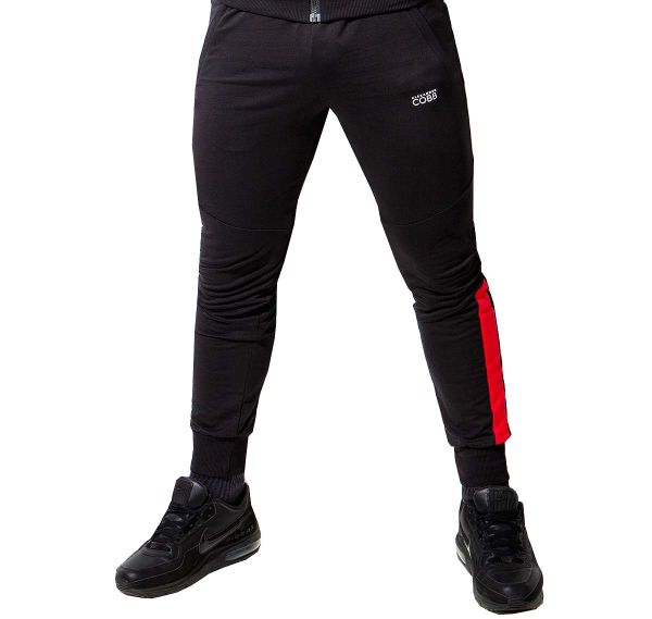 Alexander COBB Pantaloni sportivi lunghi PANTS BLACK RED, nero 