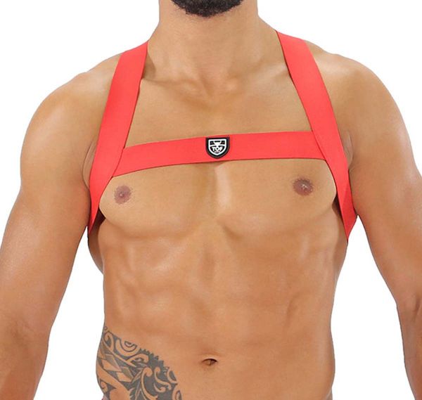 TOF Harness FETISH ELASTIC HARNESS RED H0017R, red