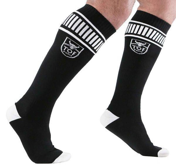 TOF Calcetines deportivos FOOTISH SOCKS BLACK/WHITE S0001NB, negro/blanco
