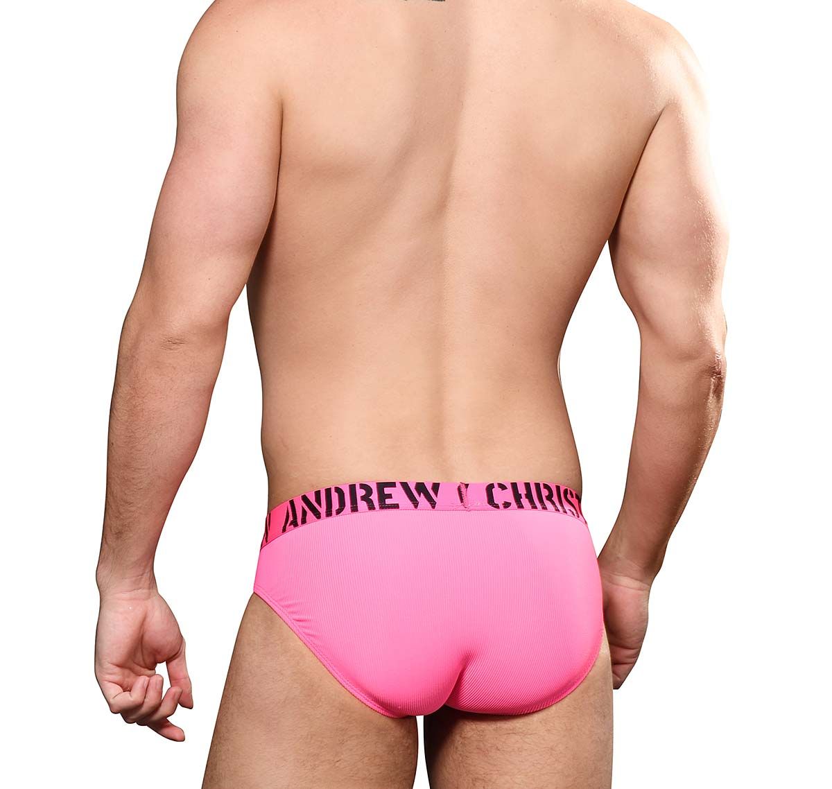 Andrew Christian Slip HOTNESS RIB BRIEF w/ ALMOST NAKED 92879, rose