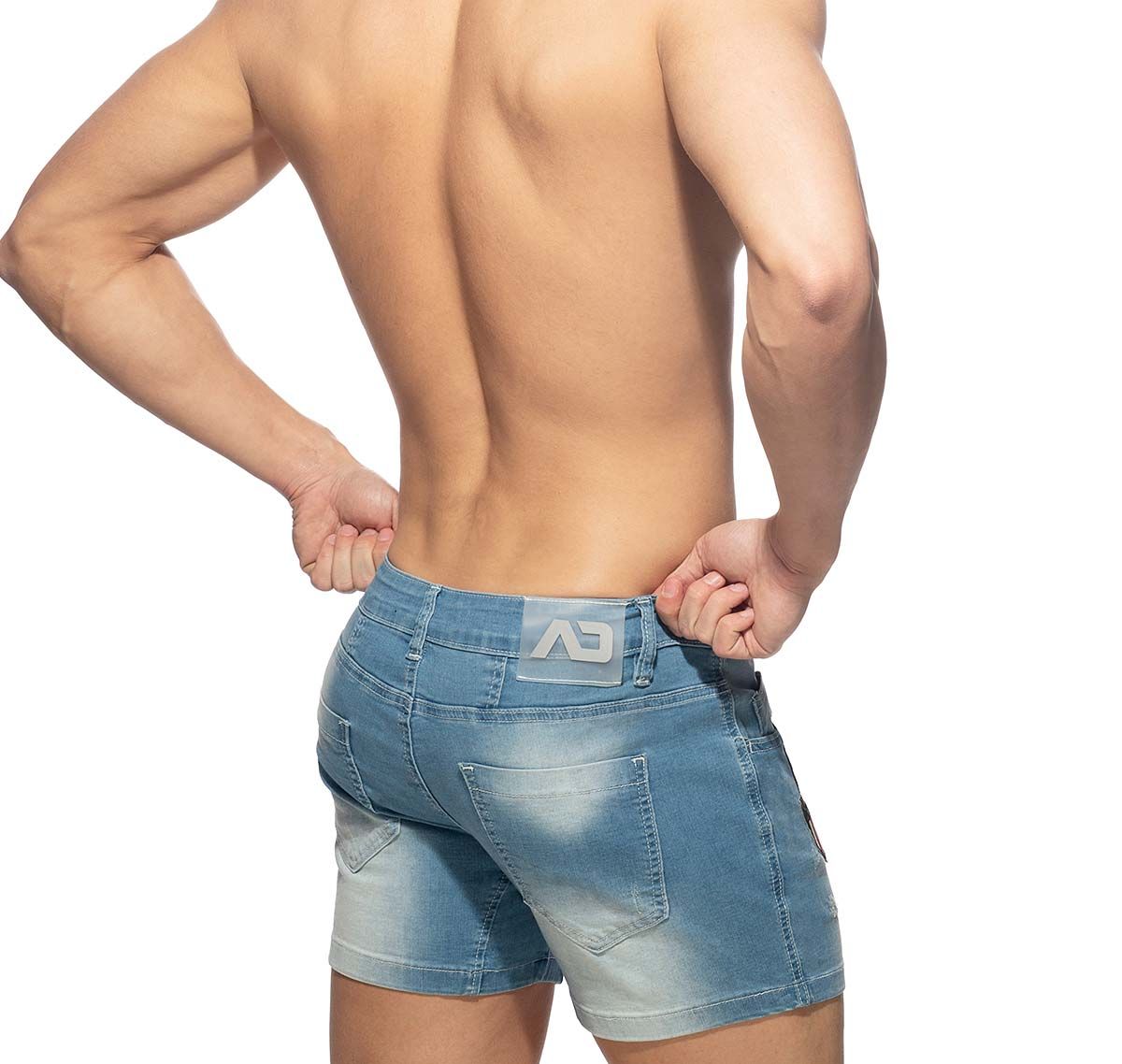 Addicted Short en jean SHORT JEANS WITH PATCHES AD1097, bleu