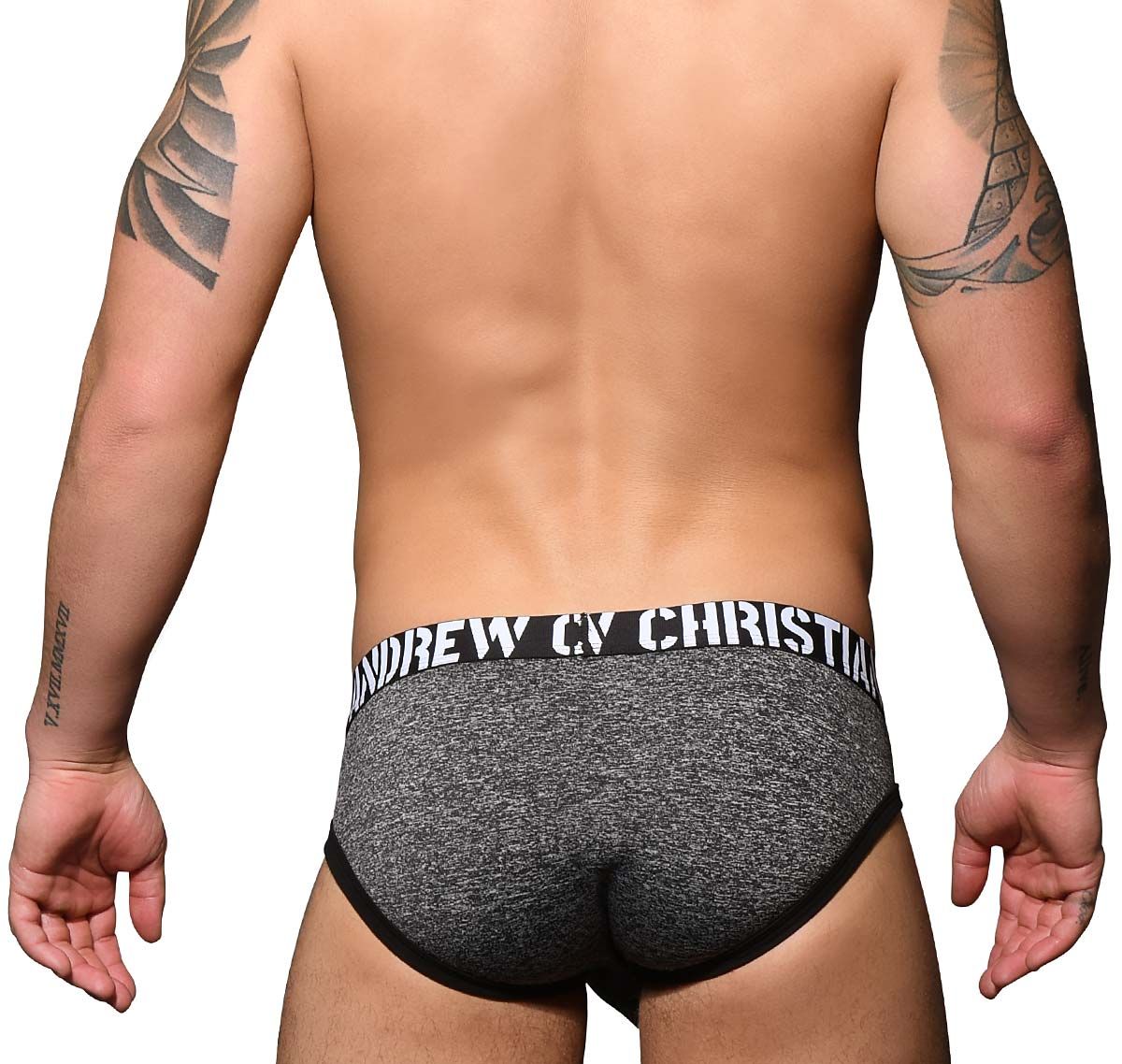 Andrew Christian Slip COMPOSITION FLY BRIEF w/ ALMOST NAKED 92639, noir-blanc