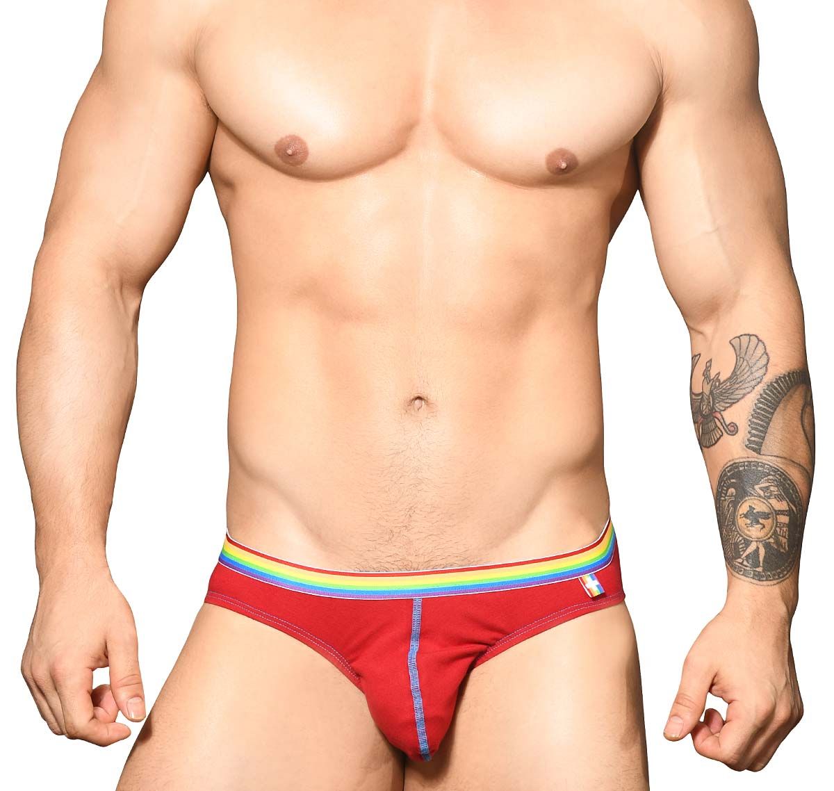 Andrew Christian 3 Paquet Slips BOY BRIEF UNICORN 3-PACK w/Almost Naked 91702, rouge/bleu/noir