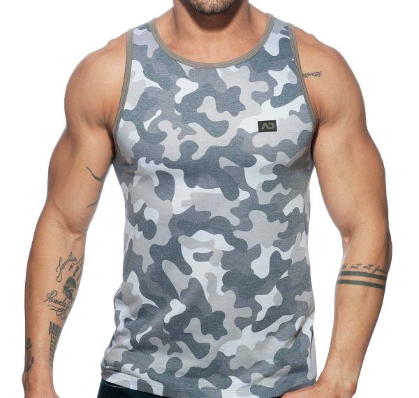 Addicted Débardeur ADDICTED WASHED CAMO TANK TOP AD801, gris 