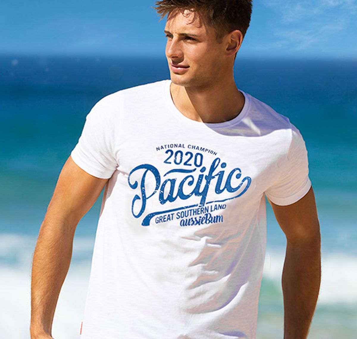 aussieBum Camiseta DESIGNER TEE PACIFIC, blanco