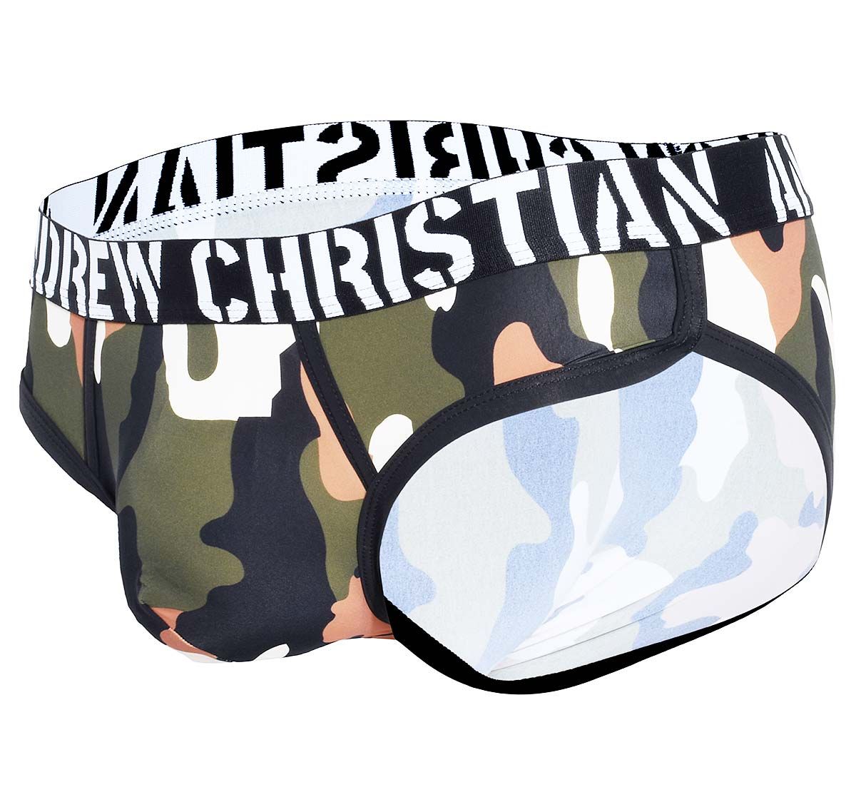 Andrew Christian Slip CAMOUFLAGE BRIEF w/ Almost Naked 91852, army