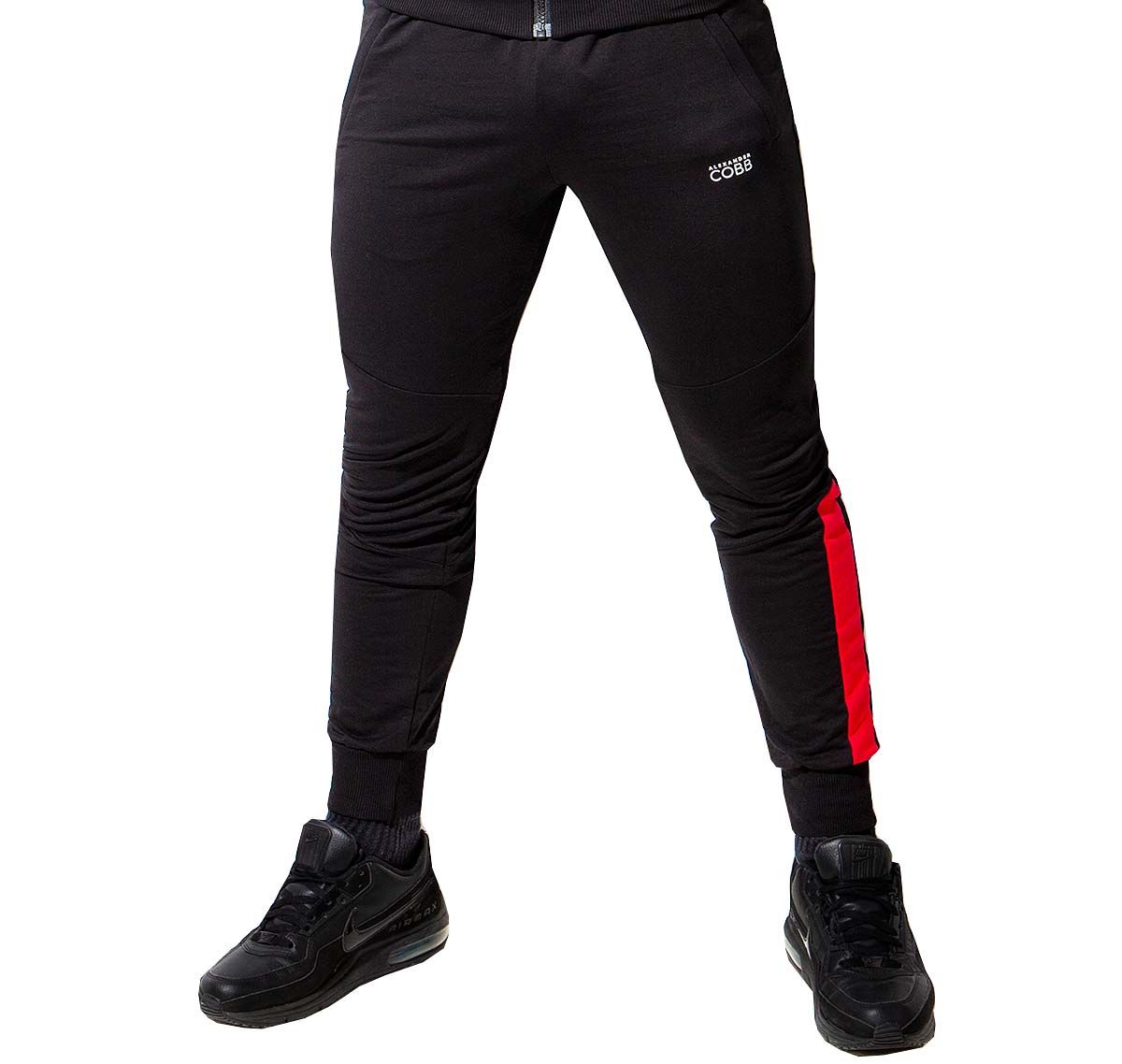 Alexander COBB Pantalon de sport PANTS BLACK RED, noir