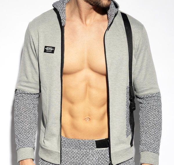 ES Collection Giacca con cappuccio HIGH END SPIKE JACKET SP296, gris 