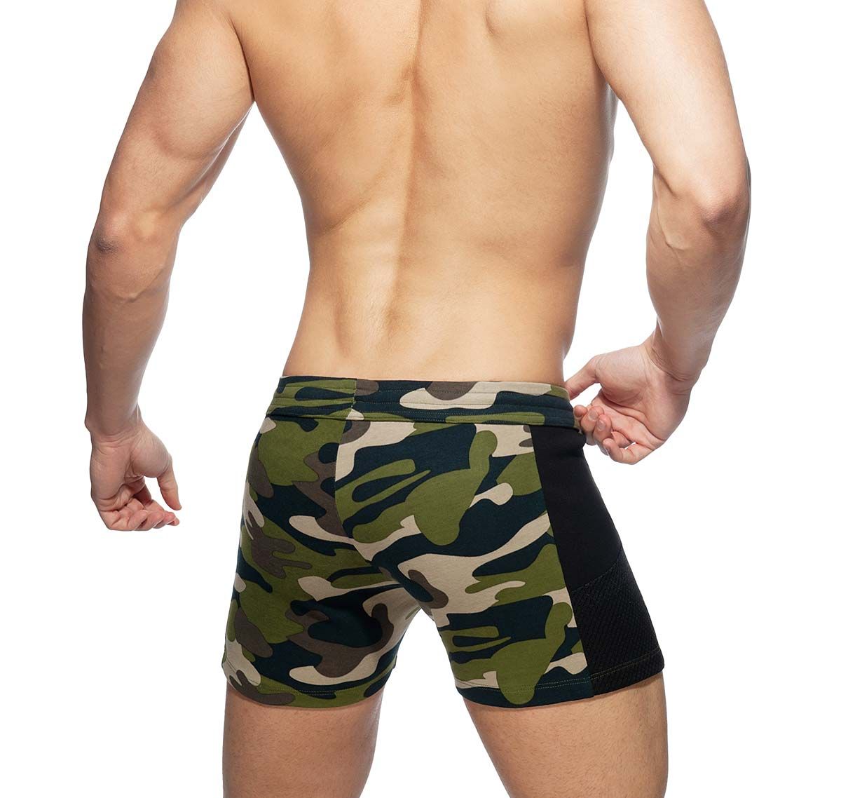Addicted Pantaloni sportivi corti POCKET SPORT SHORTS AD941, verde militare