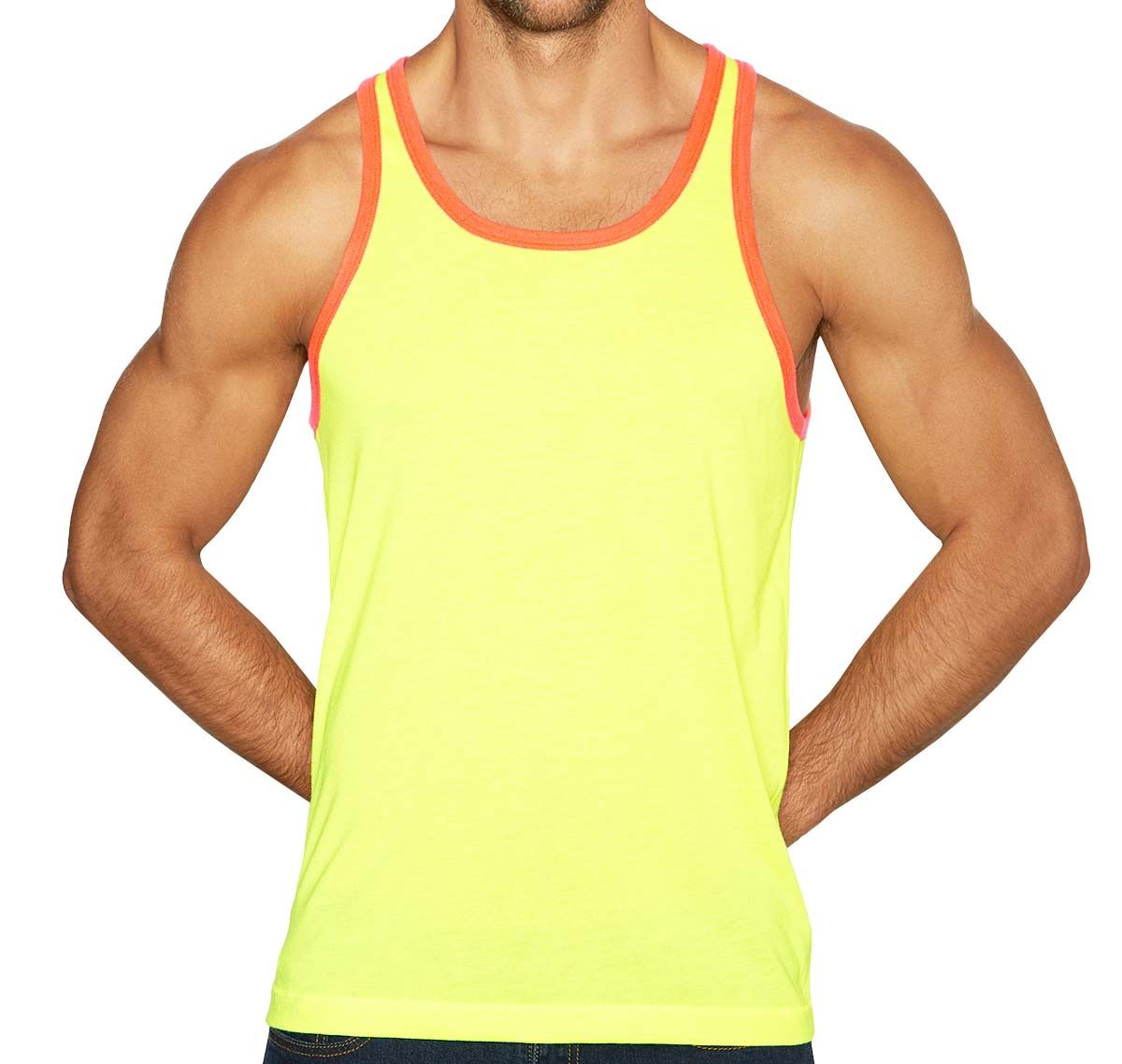 C-IN2 Tank Top SUPER BRIGHT RELAXED TANK 1006J-705, yellow