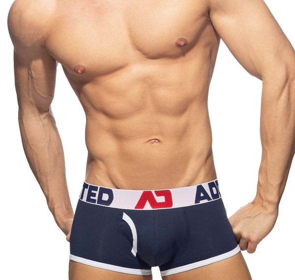 Addicted Boxer OPEN FLY COTTON TRUNK AD1203, blanc 