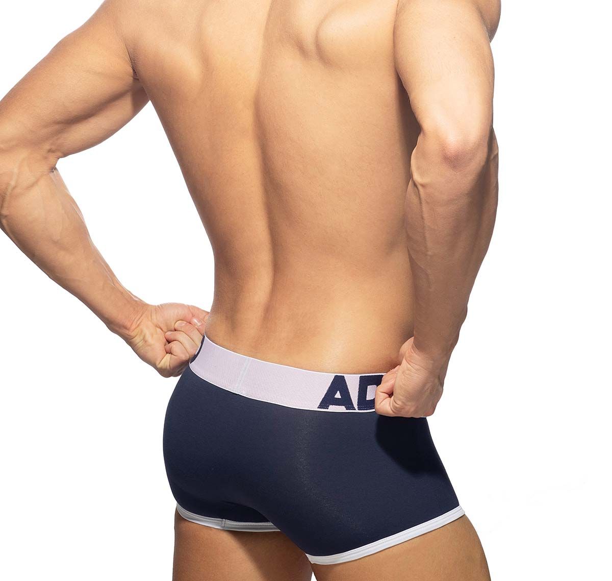 Addicted Boxer OPEN FLY COTTON TRUNK AD1203, bianco