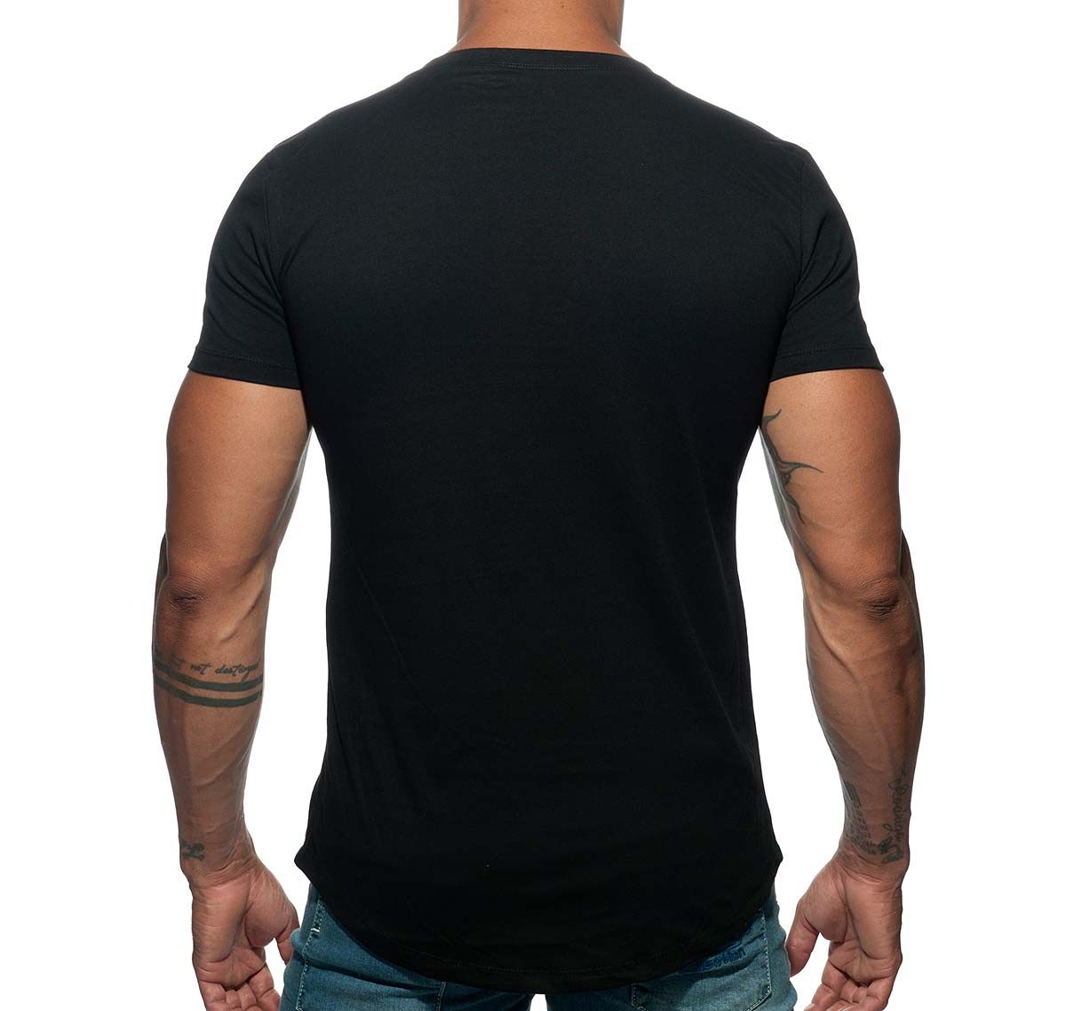 Addicted Camiseta BASIC U-NECK T-SHIRT AD696, negro