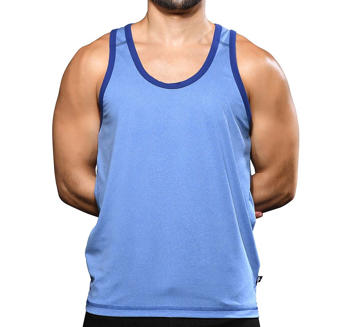 Andrew Christian Camiseta de tirantes STRETCH GYM TANK 2898, azul