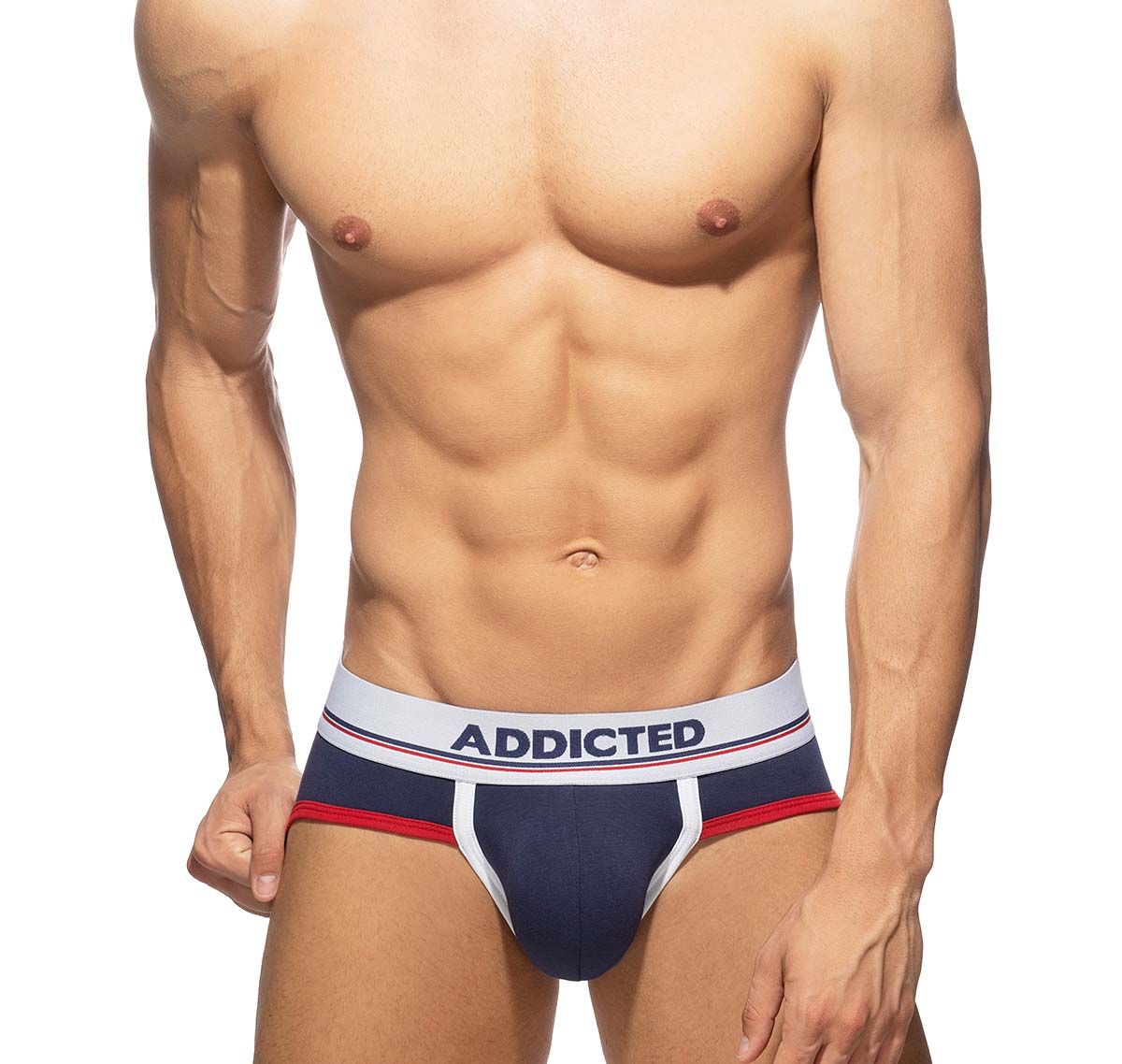 Addicted Pack of 3 Briefs TOMMY 3 PACK BRIEF AD1008P, white/red/navy blue