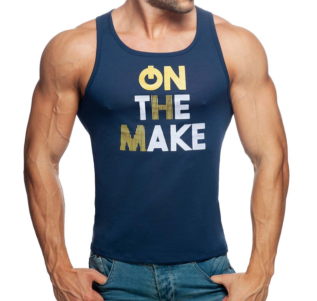Addicted Tank Top ON THE MAKE TANKTOP AD914, navy