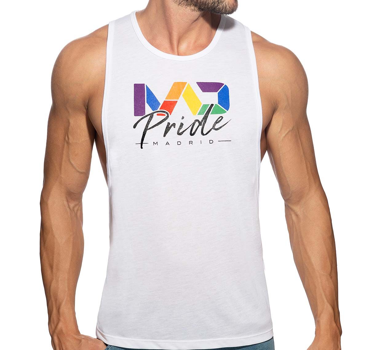 Addicted Tank Top MAD PRIDE LOW RIDER PU454, white