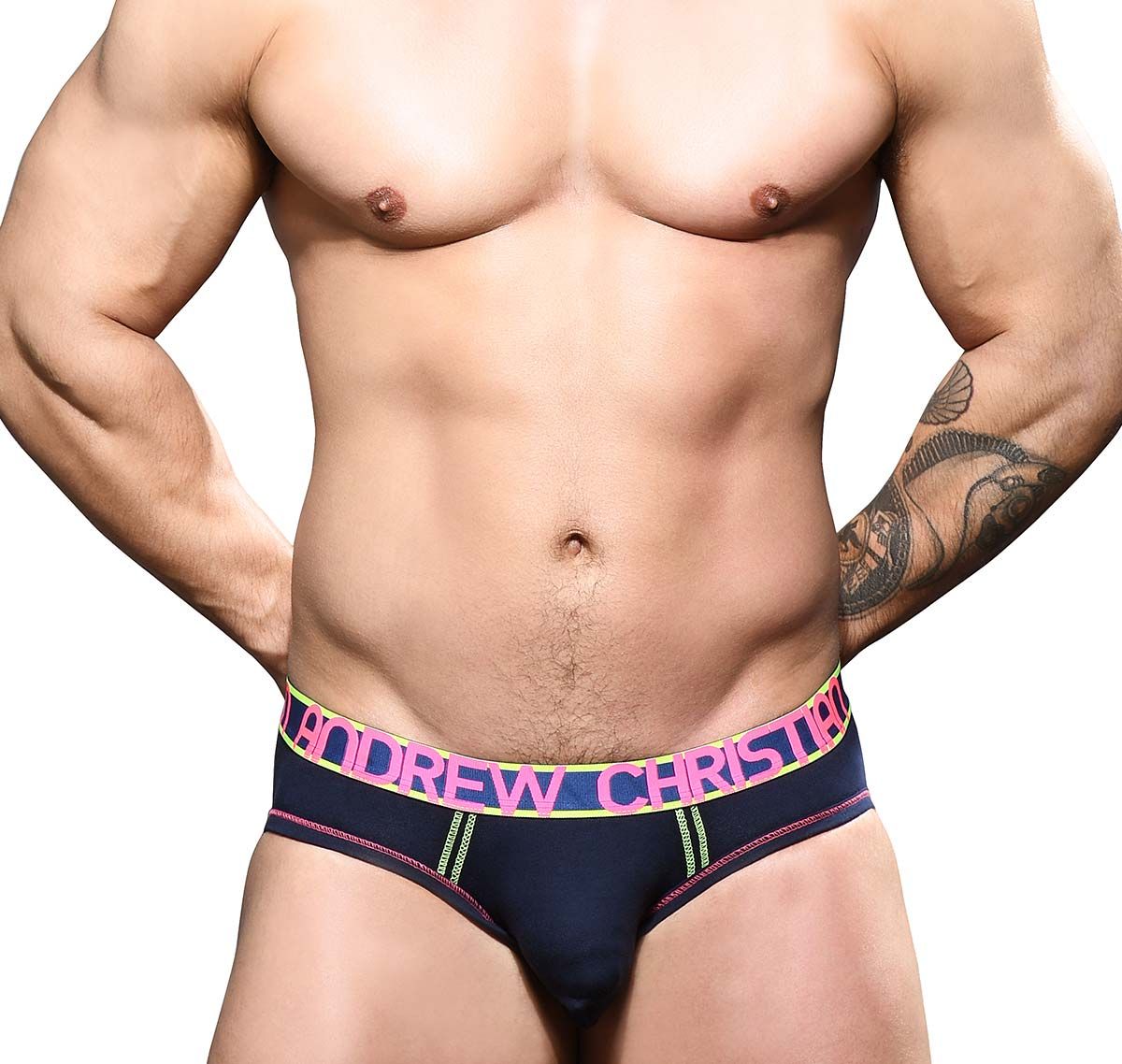Andrew Christian Slip ALMOST NAKED COTTON BRIEF 92182, blu navy