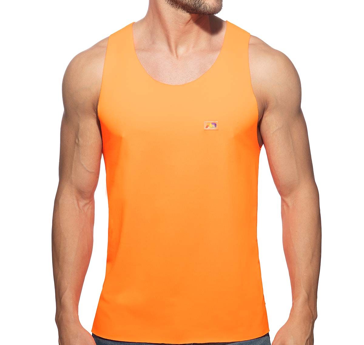 Addicted Camiseta de tirantes NEON PIQUE TANK TOP AD2089, naranja neón