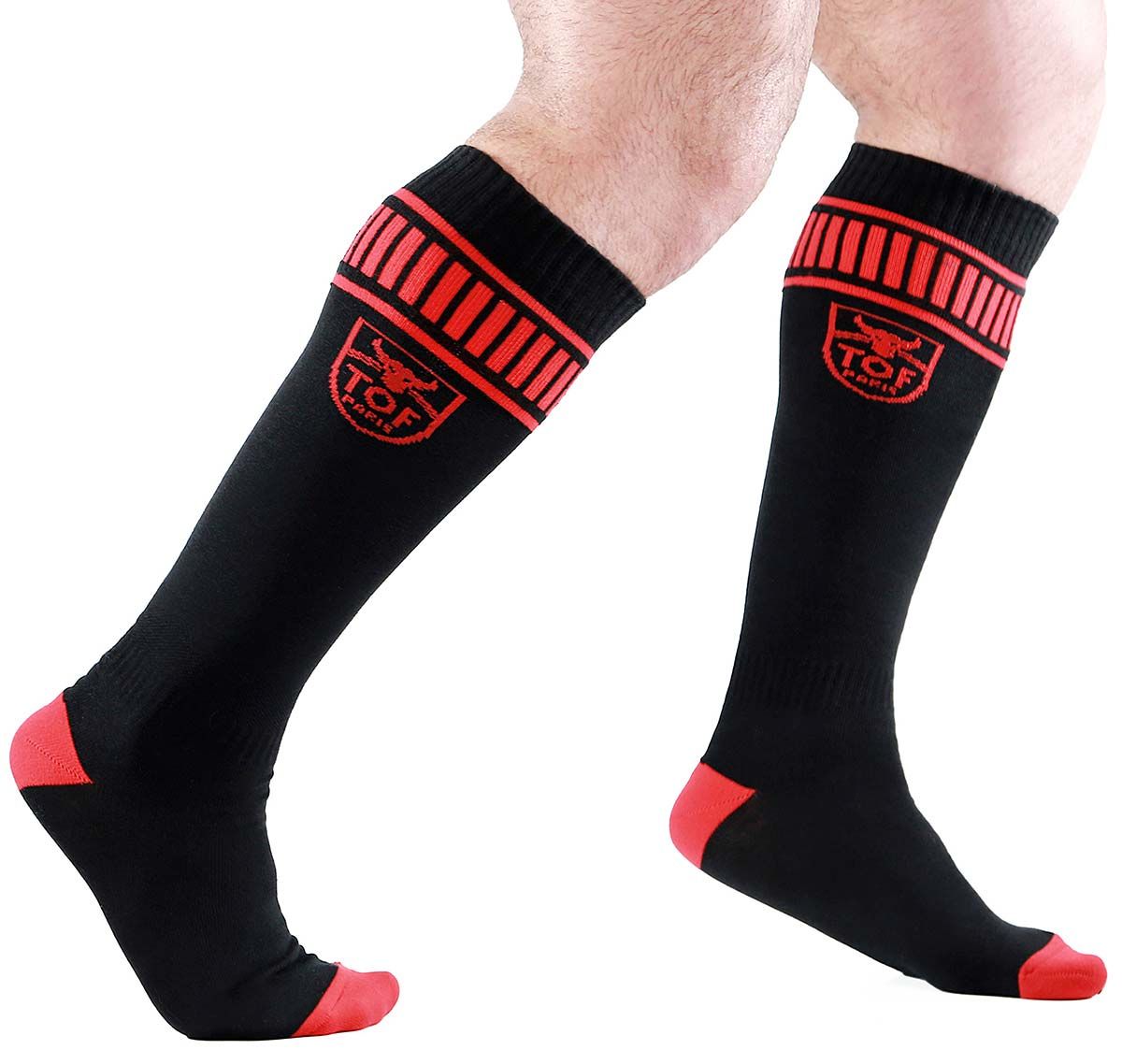 TOF Sport socks FOOTISH SOCKS BLACK/RED S0001NR, black/red