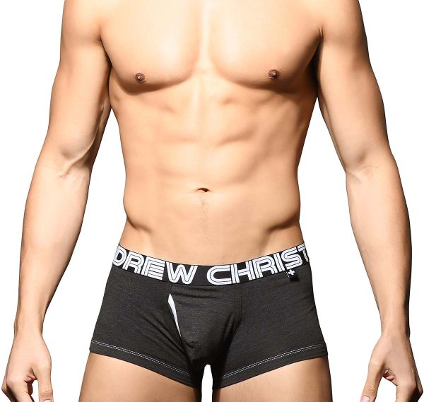 Andrew Christian Boxers FLY TAGLESS BOXER w/ ALMOST NAKED 92588, grigio 