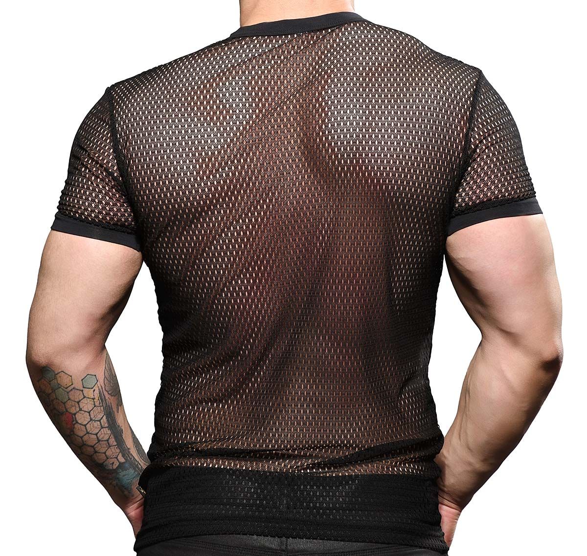 Andrew Christian T-Shirt SEXY MESH T-SHIRT 10324, noir