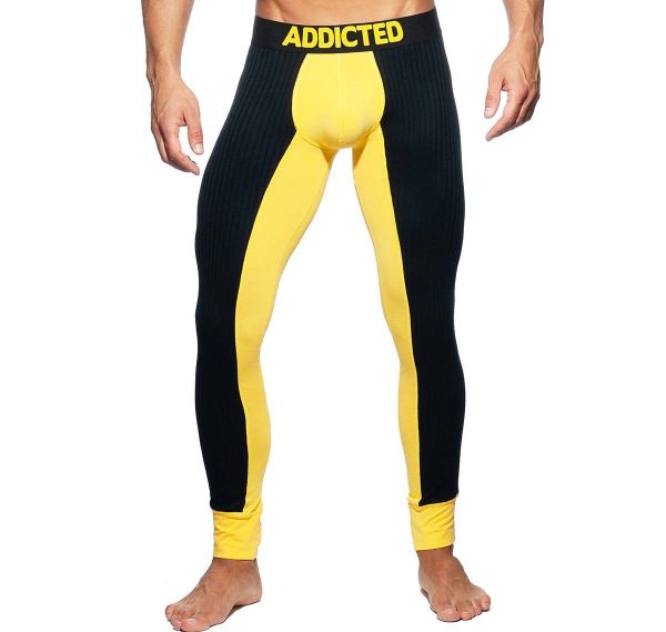 Addicted long underpants RIB COMBI LONG JOHN AD780, yellow