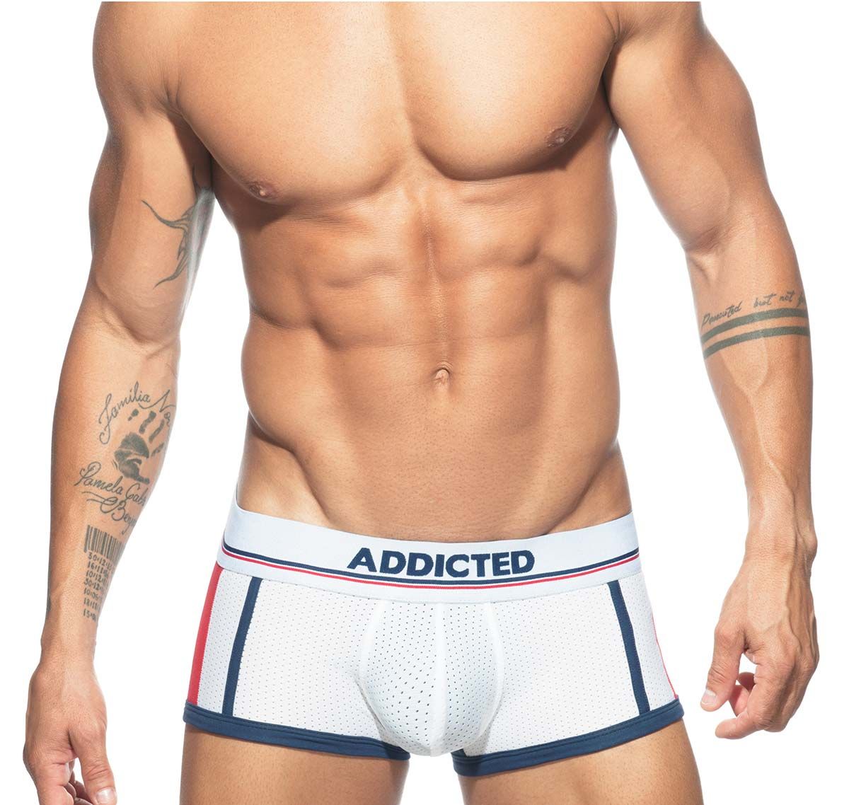 Addicted Boxers SPORT MESH TRUNK AD739, white