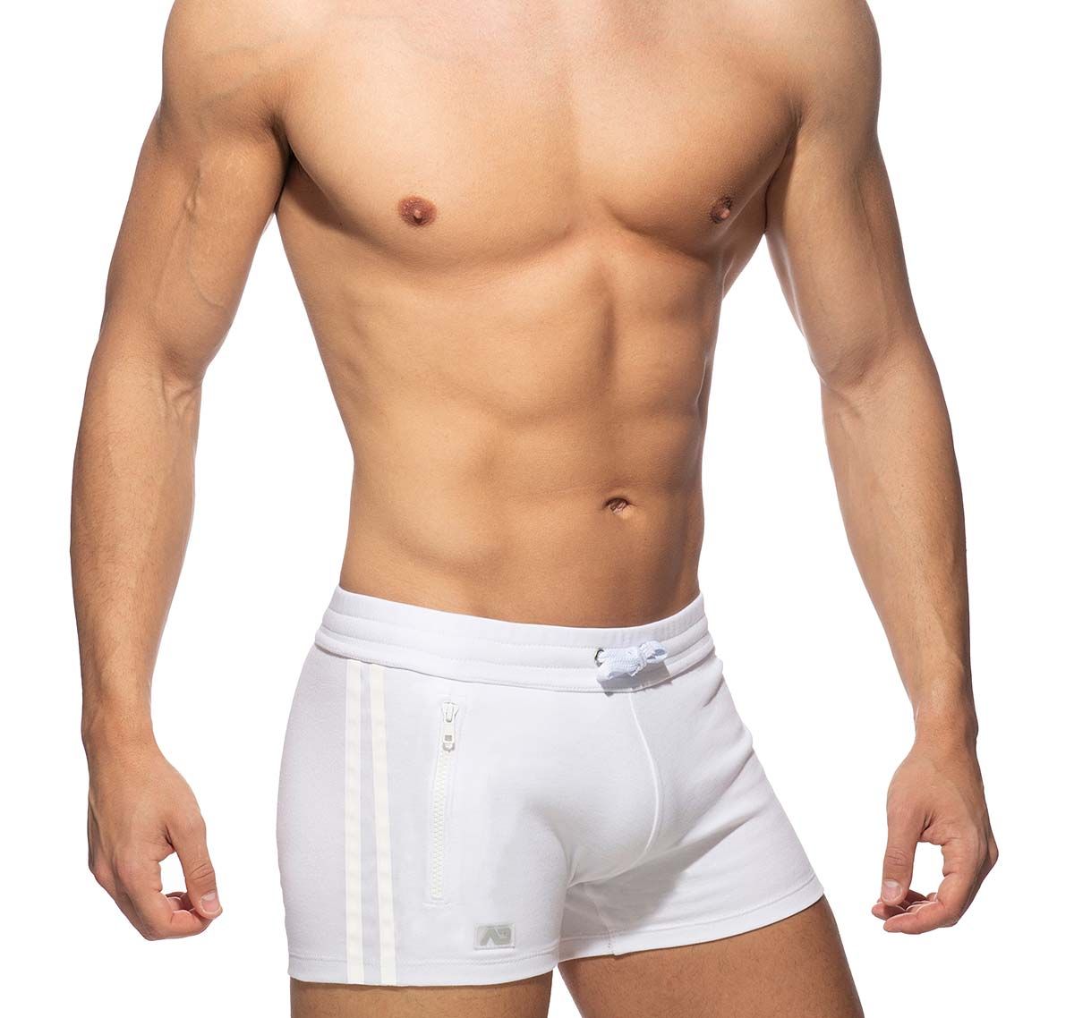 Addicted Training shorts ZIP POCKET SPORTS SHORT AD1002, white