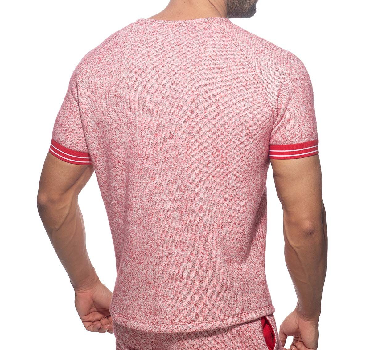 Addicted T-Shirt MOTTLED JUMPER T-SHIRT AD1211, red