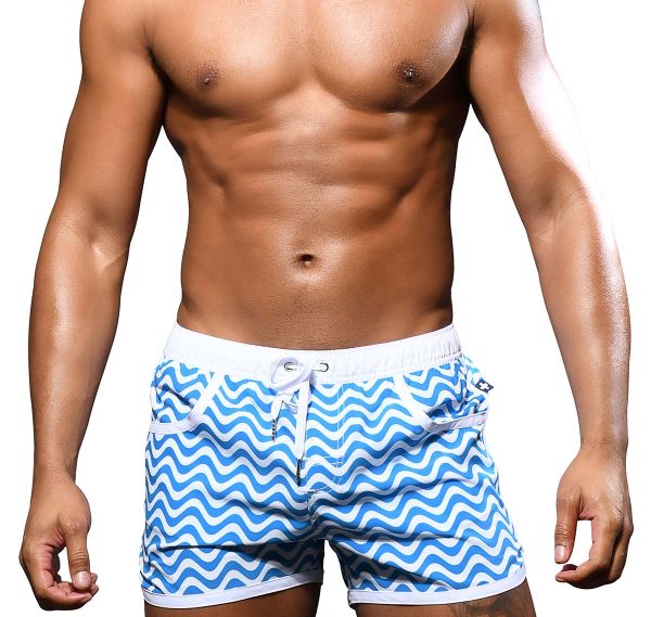 Andrew Christian Swim Shorts WAVES SWIM SHORT 7911, blue-white