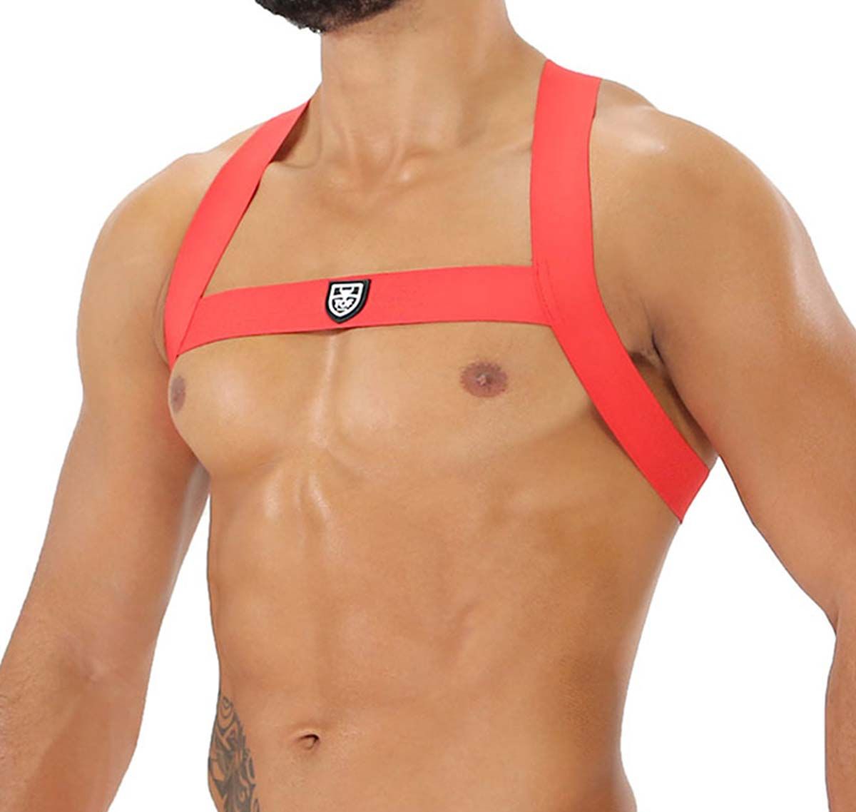 TOF Imbracatura FETISH ELASTIC HARNESS RED H0017R, rosso