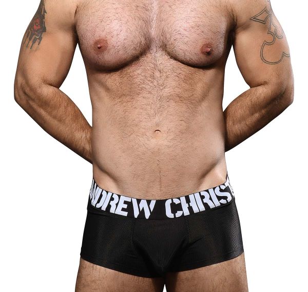 Andrew Christian Boxers ALMOST NAKED POWER RIB BOXER 92737, black