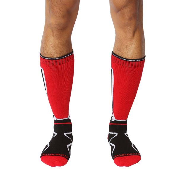 Cellblock 13 Sports socks KENNEL CLUB Mid-Calf SOCK, red