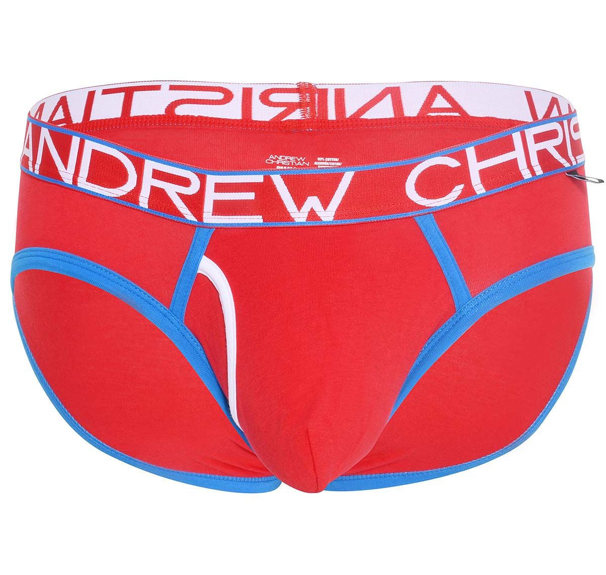 Andrew Christian Slip FLY TAGLESS BRIEF w/ ALMOST NAKED 92187, rosso