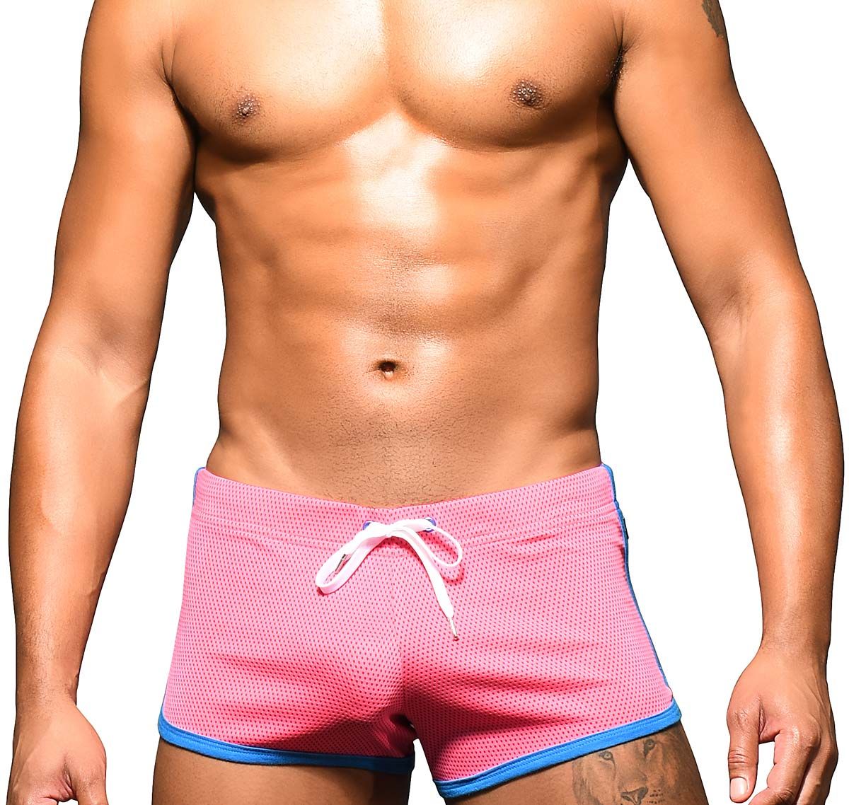 Andrew Christian Training shorts CANDY POP MESH JOGGER SHORTS 6585, pink