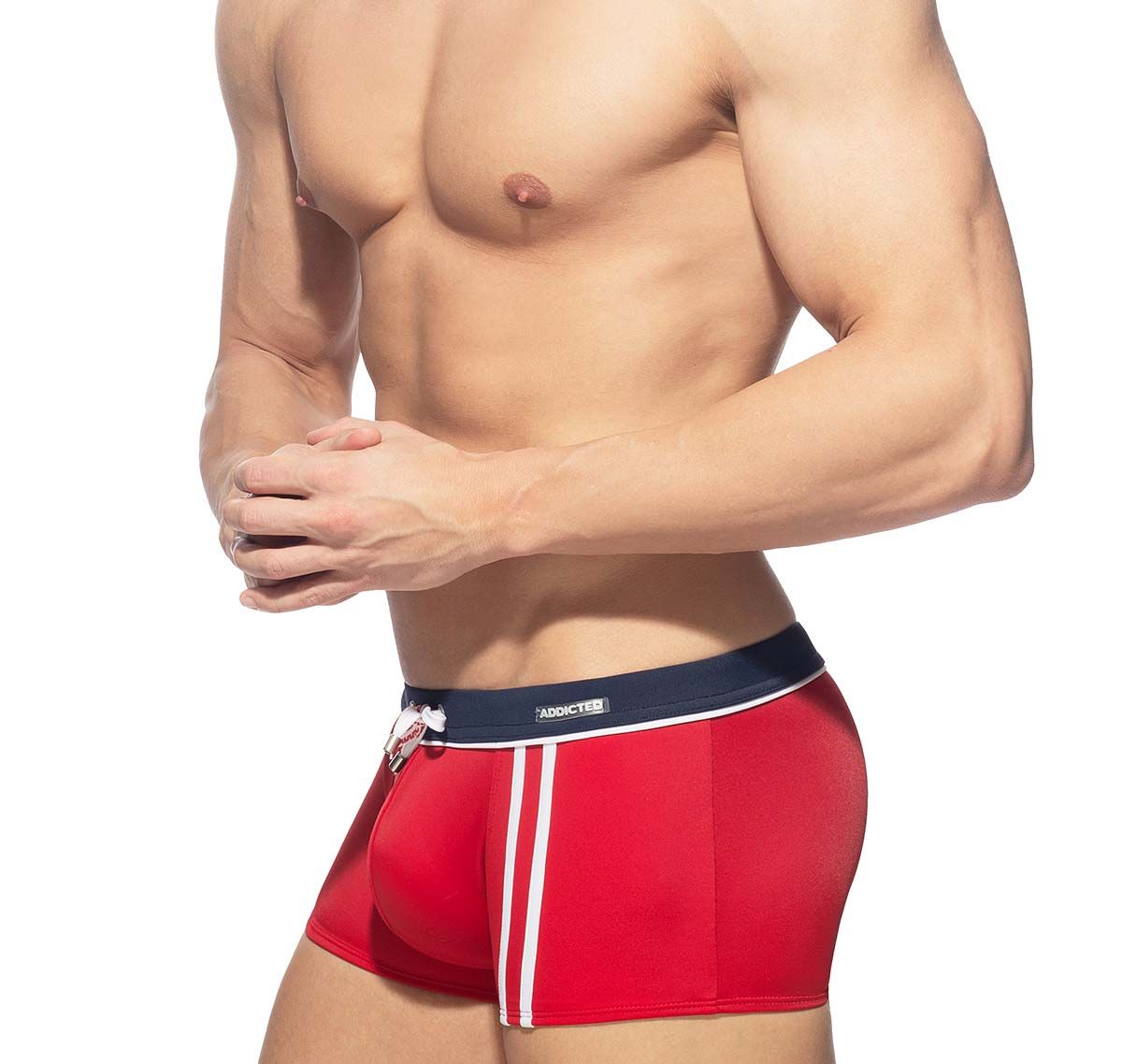 Addicted Badehose SPORT DETAIL BINDING BOXER ADS133, rot