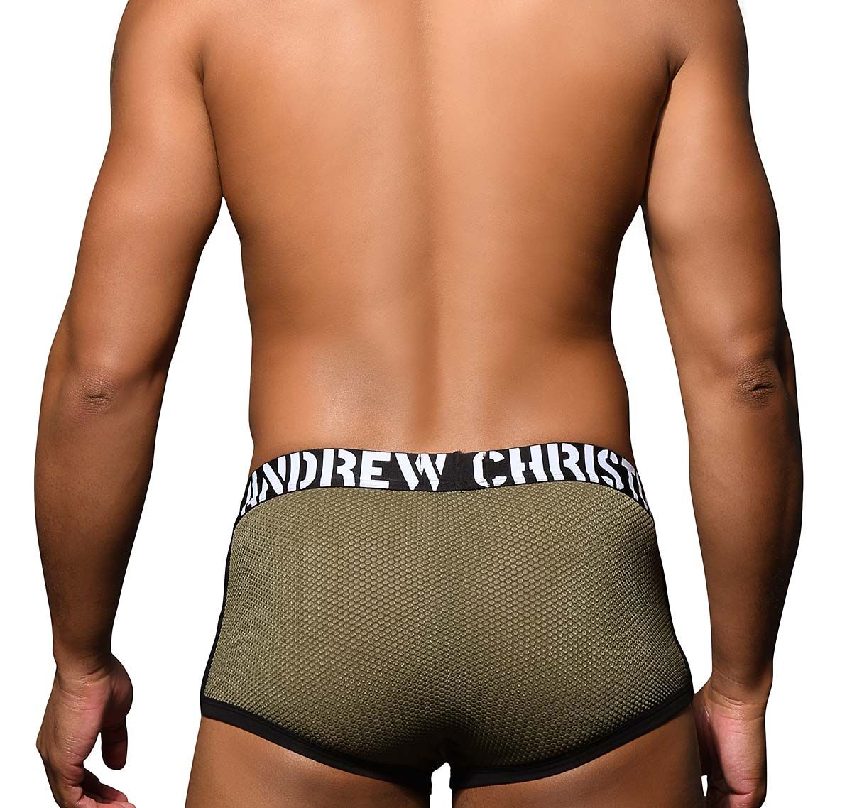 Andrew Christian Boxers Military MESH BOXER w/ ALMOST NAKED 92596, green