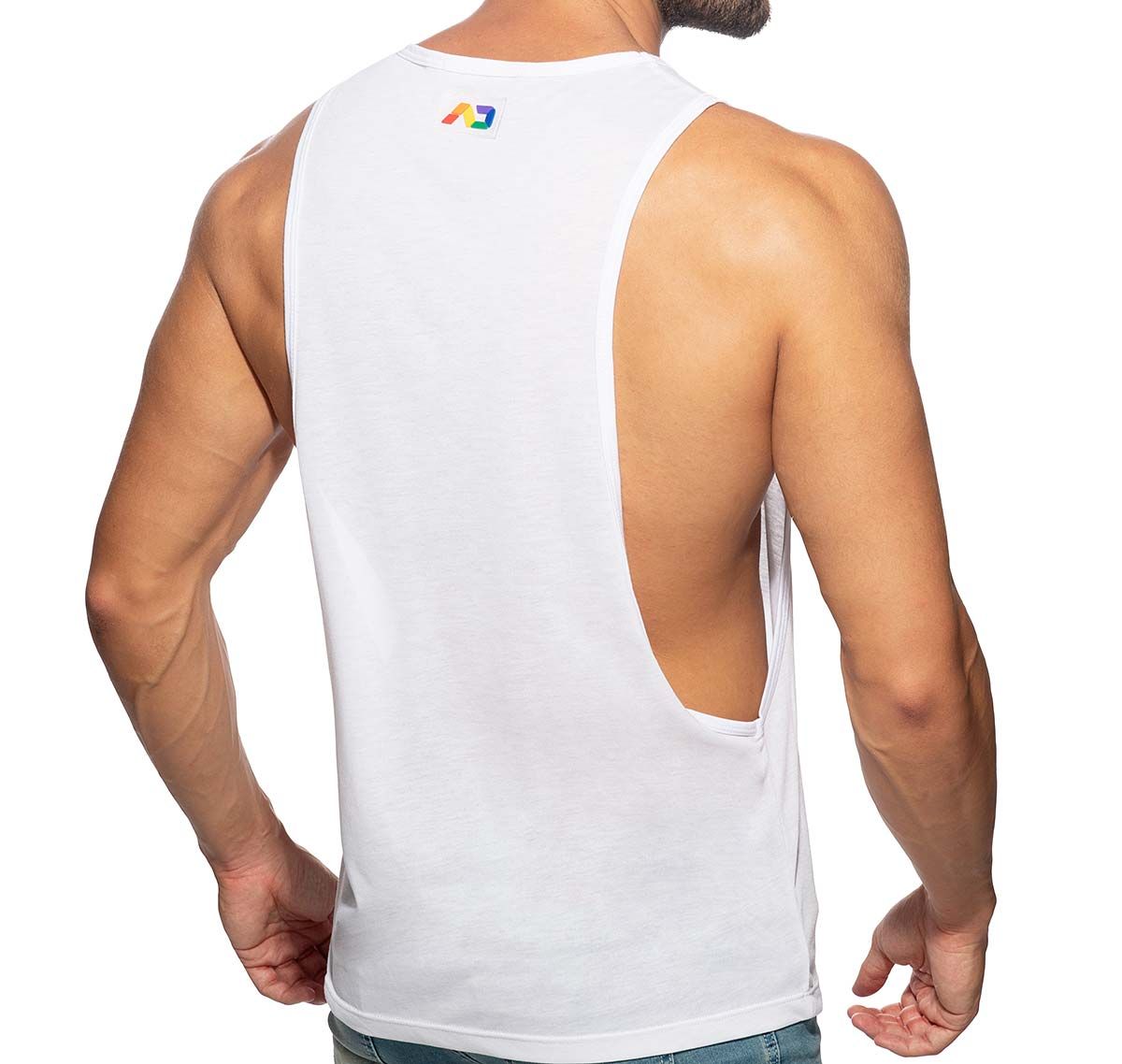 Addicted Tank Top MAD PRIDE LOW RIDER PU454, white
