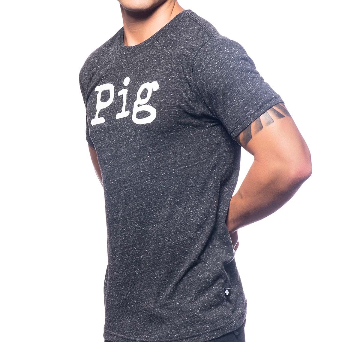 Andrew Christian T-Shirt PIG TEE 10213, grau schwarz