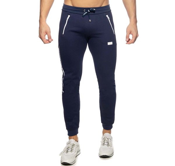 Addicted Pantalon de sport DOUBLE ZIP JOGGING PANTS AD1012, bleu marine 