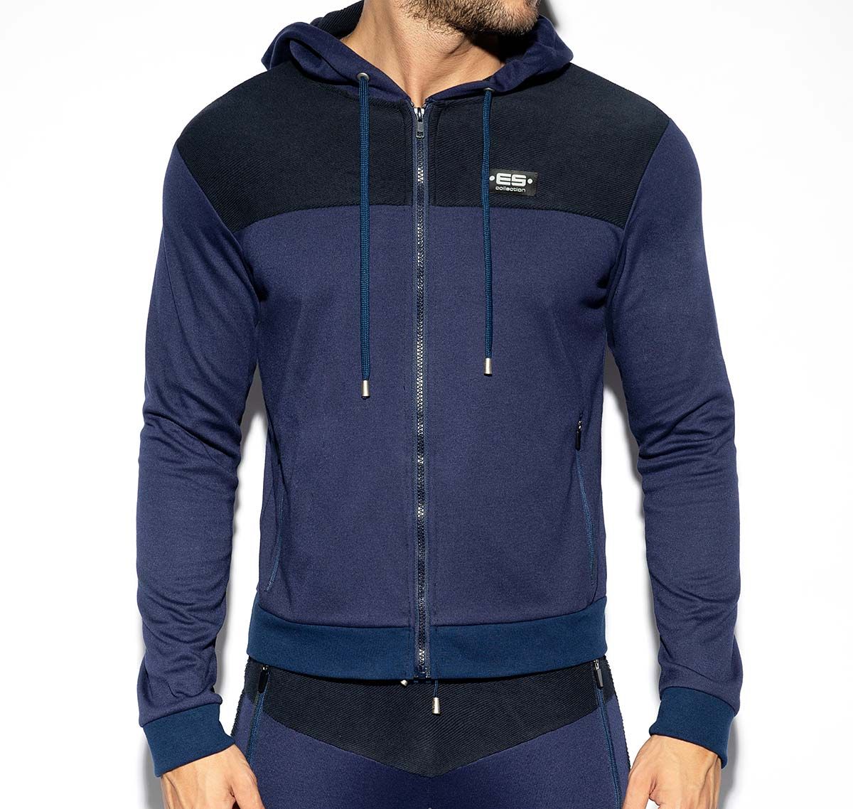 ES Collection Sportjacke NAVY COMBI HOODIE SP276, navy